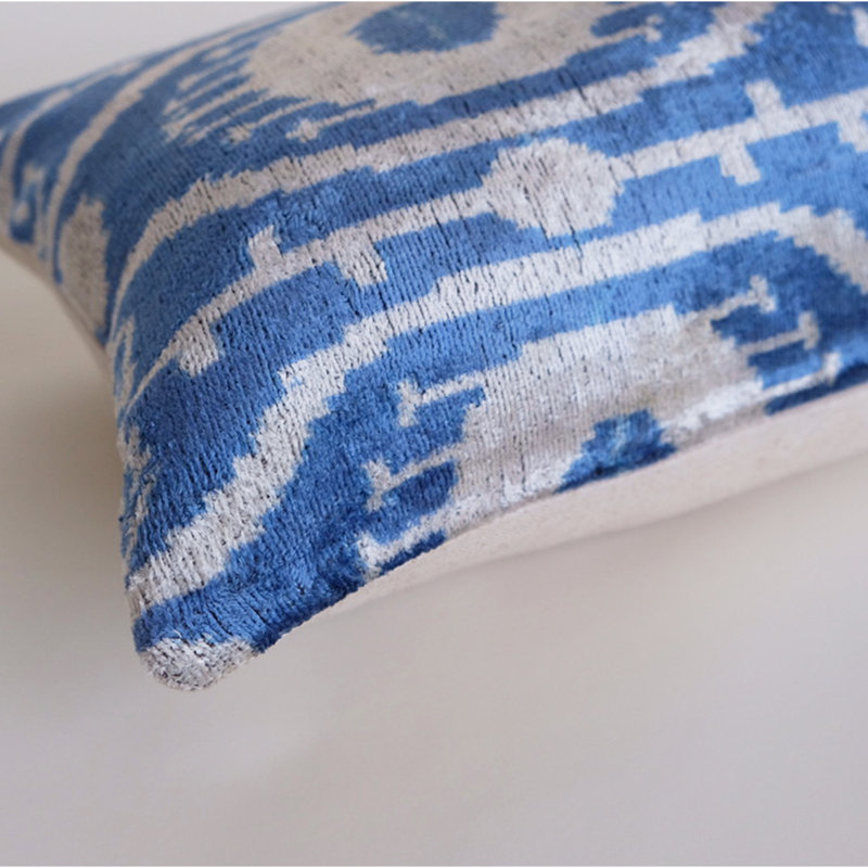 Frye Feather Throw Pillow, Ikat 6