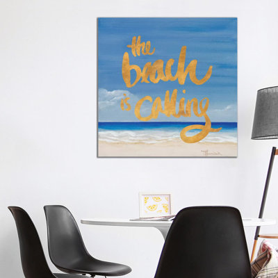 The Beach Is Calling by Tiffany Hakimipour - Wrapped Canvas Gallery-Wrapped Canvas Giclée