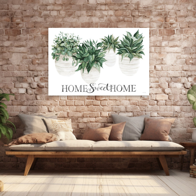 Home Sweet Home 1 Piece Wrapped Canvas Wall Art, 101.6cm H x 152.4cm W