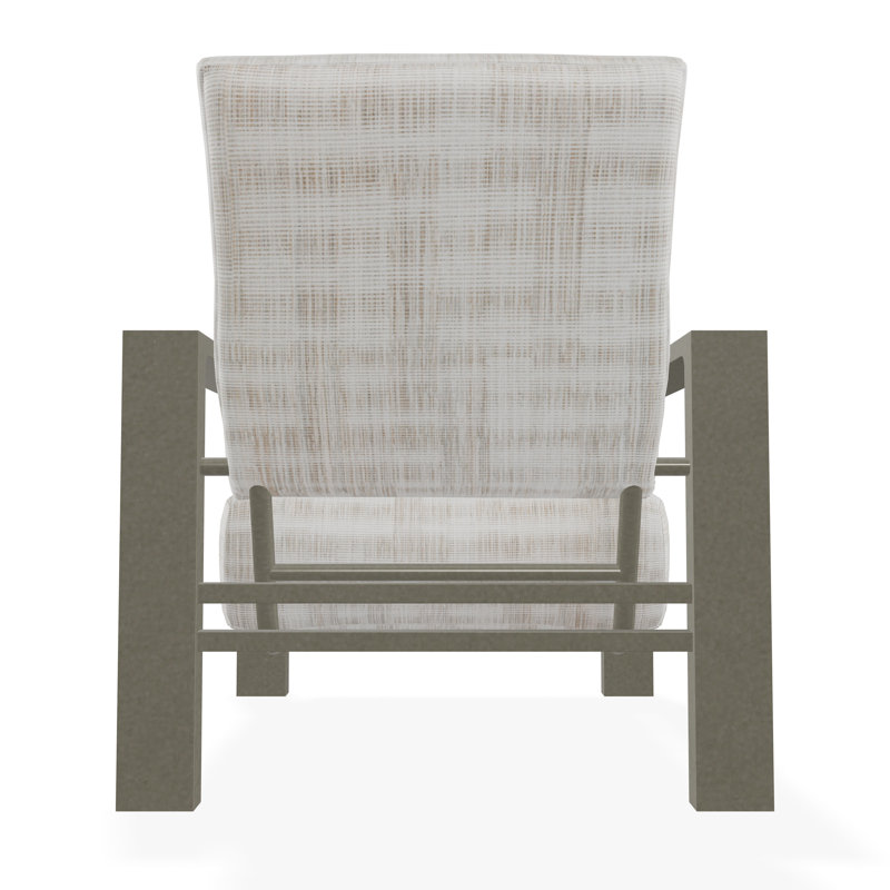 Chaise avec accoudoirs à coussin profond Larssen, Tempête, Illusion de bouleau écossais