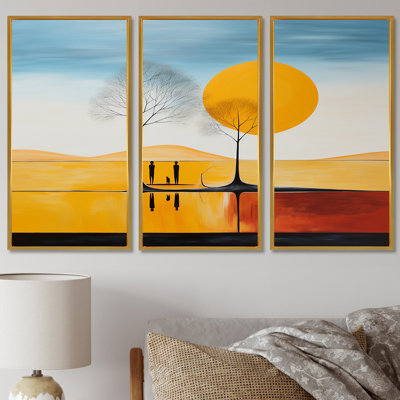 Eliana - Ensemble de reproduction d'art mural paysage abstrait