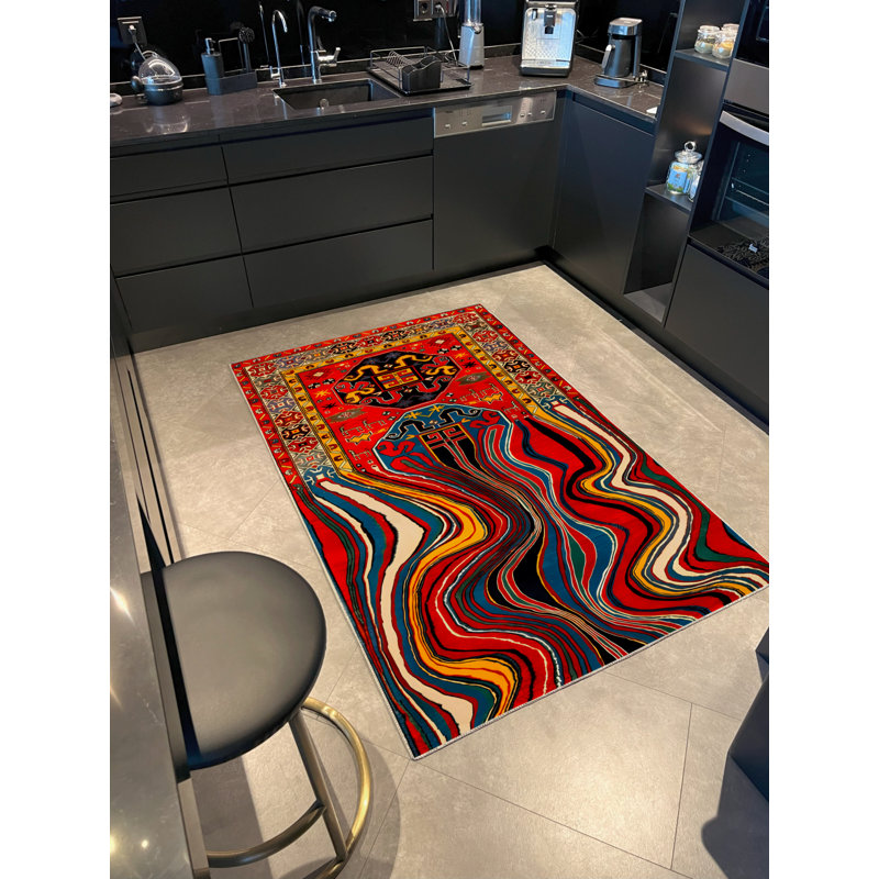 Tapis intérieur / extérieur Savante, Tapis de couloir 2 pi 7 po x 6 pi 7 po