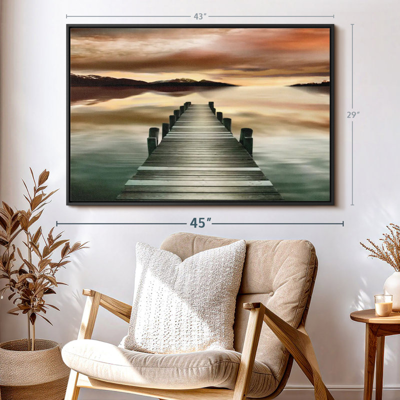 «Sunset Jetty Wall Art», H 29 po x l 43 po
