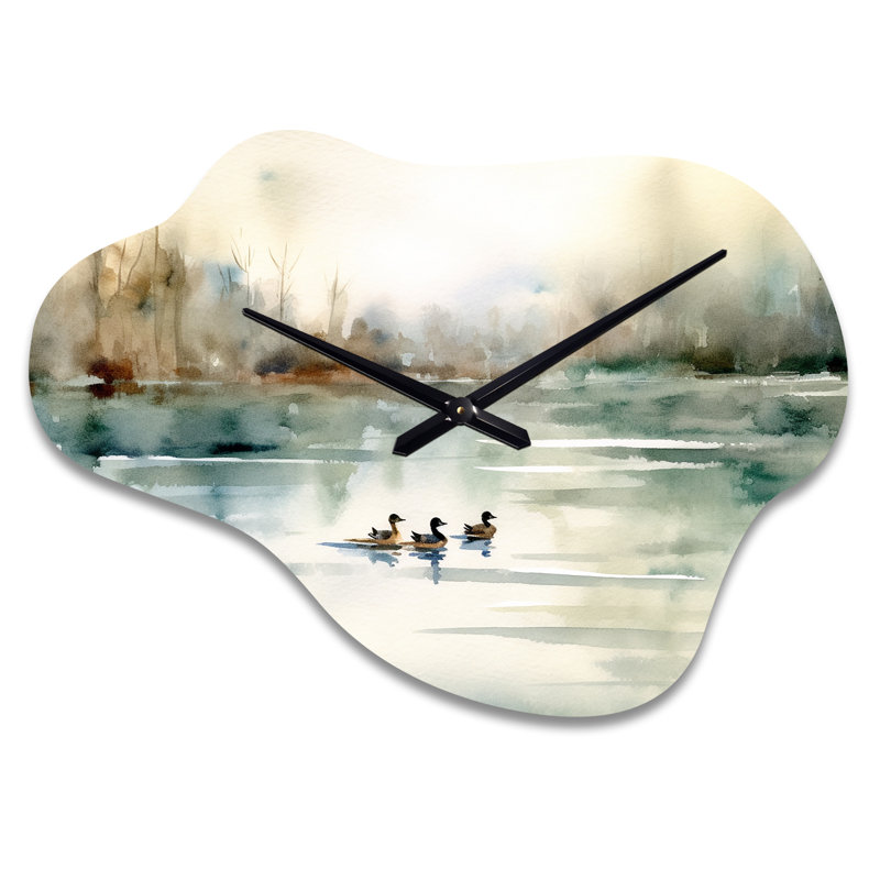 Horloge murale Dubon Ducks in Pond I - Duck, Petit