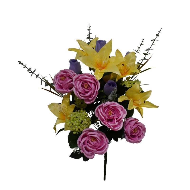 Centre de table en fausse rose Eculaytus, Rose clair