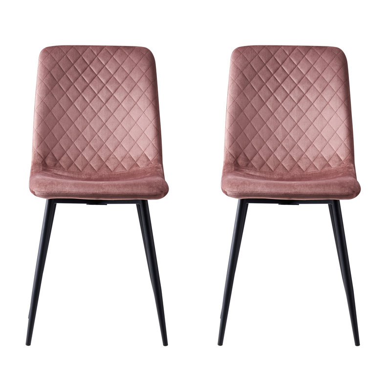 Upholstered Dining Chair, Pink, 2