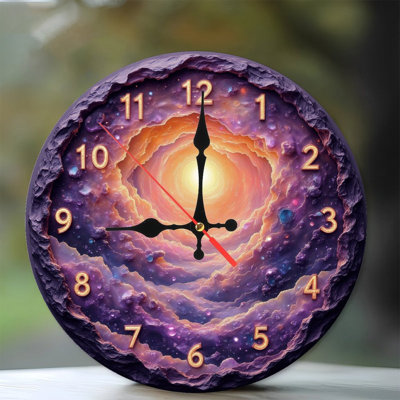 Horloge cosmique avec tunnel du temps