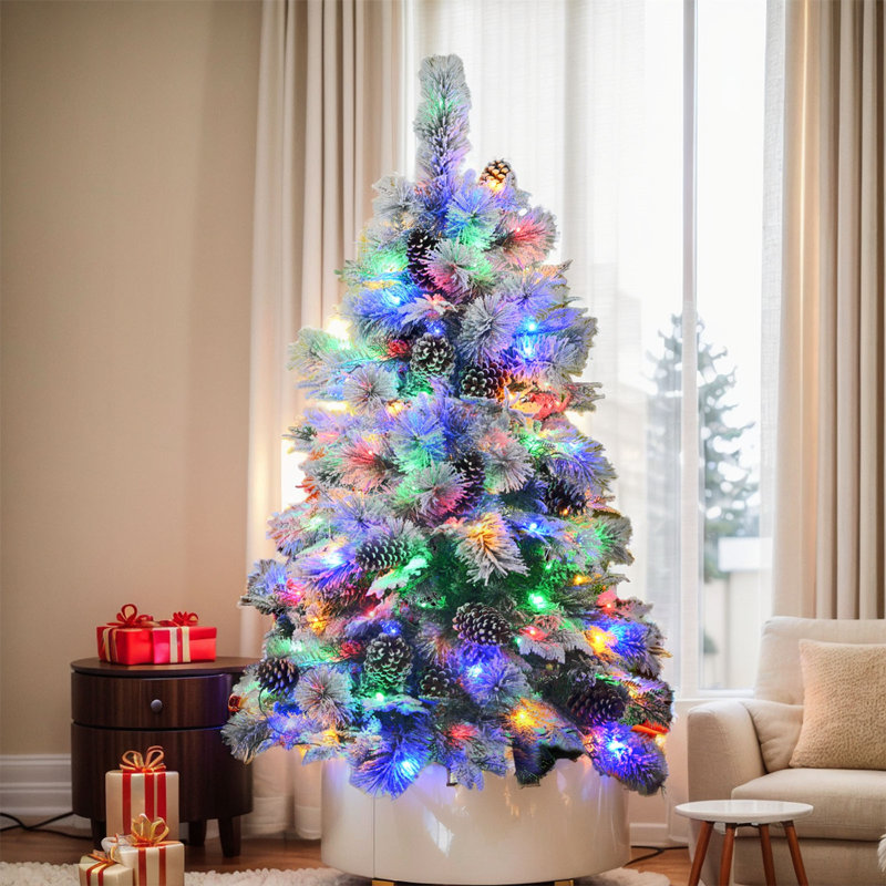 Épinette de Noël artificielle éclairée, 6'
