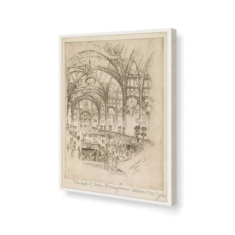 «Penn Station» par Stellar Design Studio, reproduction d'art, L 24 po x H 32 po, Impression encadrée, Blanc