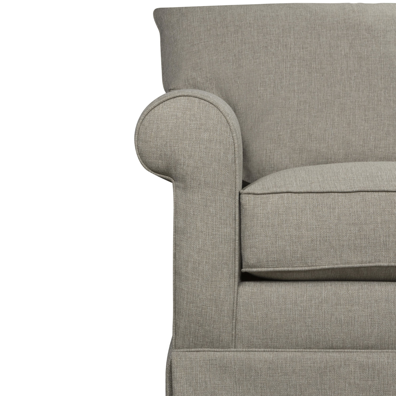 Friedman Upholstered L-Sectional, Drusky Linen Sustain® Basketweave