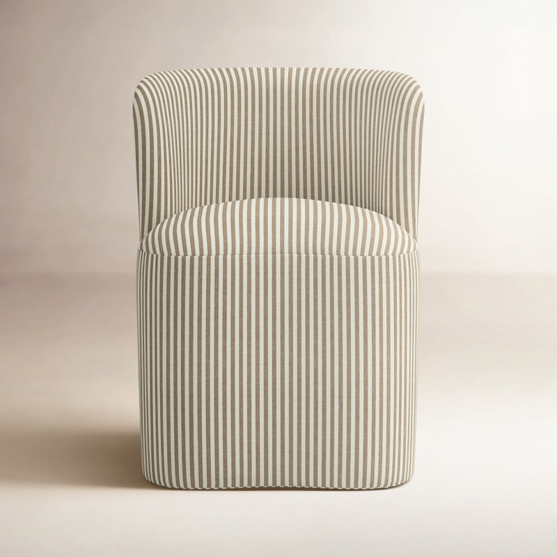 Stoffer Home x Cloth & Company Gail Dining Chair, Jane Stripe Burlap