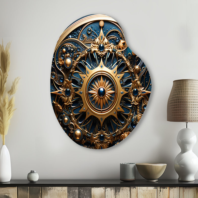 «Alnisha - Abstract Botanicals», art mural asymétrique en forme de poire, H 38 po x l 28 po