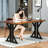 Dark walnut Rectangular Solid Wood desks-1952724601