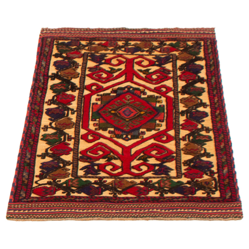 Tapis unique en laine noué à la main brun clair nouvel âge 2 pi 10 po x 4 pi 9 po Braeburn