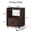 Armoire à café roulante avec prise de courant, chariot de cuisine mobile avec portes coulissantes et tablettes de rangement (l 23,62 po)-131364392