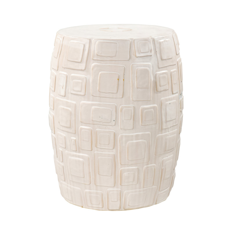 Tabouret d'appoint Cambeck - Blanc, Blanc