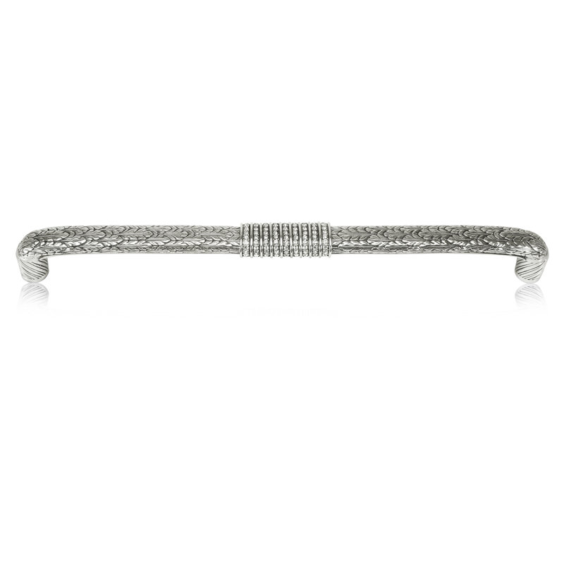 12” C TO C NANTUCKET JEWEL SMALL APP. PULL; CLEAR CRYSTAL BURNISH SILVER FINISH