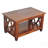 Solid Wood Belmont X-Frame Coffee Table, Chestnut, Dark Brown, Table