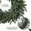 Couronne de 20 po olive pour décoration de porte d'entrée - Couronne de printemps et d'été avec base en fausse vigne - Décoration de porte de campagne rustique