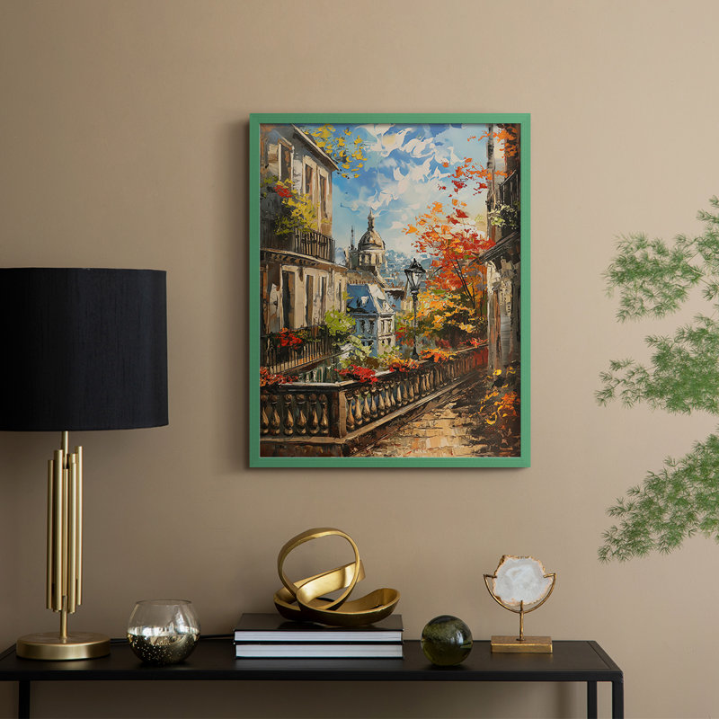 «LANDSCAPES Series CECLxxxvii», reproduction encadrée - bois massif, H 21 po x l 17 po, Vert
