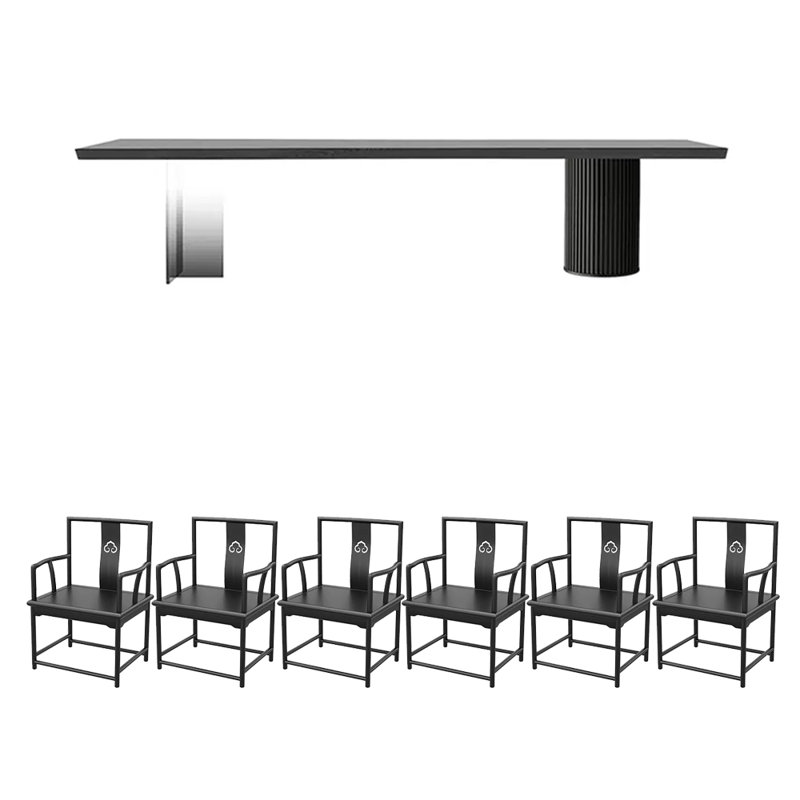 Ensemble de salle à manger rectangulaire, H 29,53 po x L 78,74 po x l 29,53 po