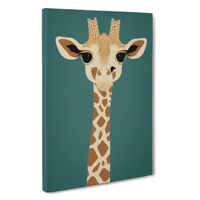 Giraffe Art No.3 - Wrapped Canvas, 50cm H x 35cm W x 3cm D