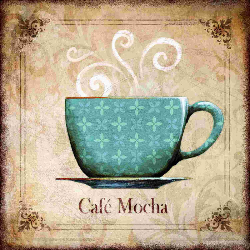 " Cafe Mocha Ole ", 30" W x 30" H  , Brown/Green