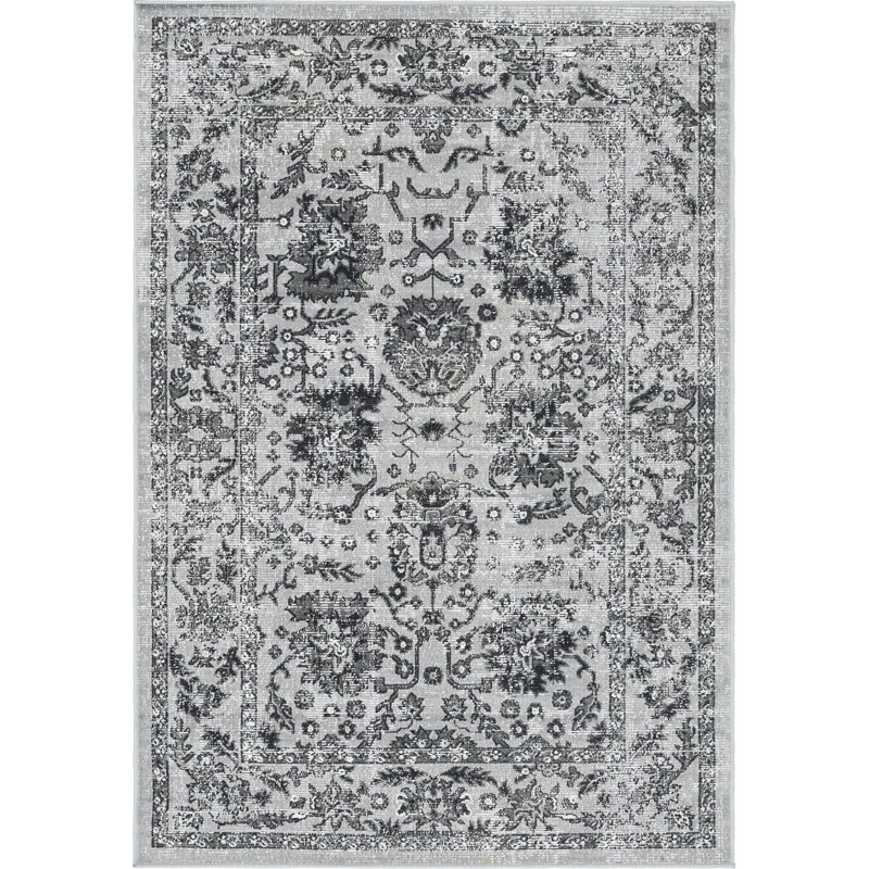 Floral Indoor Rug, Rectangle 5'3" x 8'