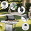 Barbecue commercial 42000BTU - 4 brûleurs + brûleur latéral, acier inoxydable, grillage en émail