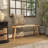 Cole And Grey Wood Handmade Traditional Bench With Rope Wrapped Seat