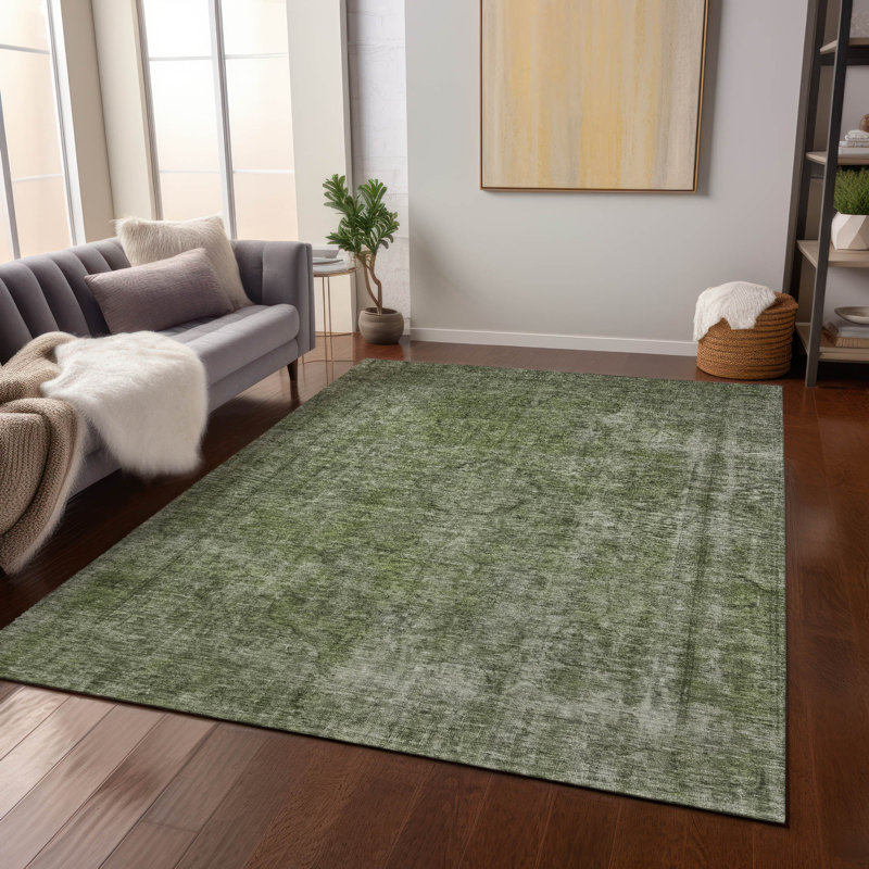 Tapis vert intérieur / extérieur lavable à la machine Cinead ACN1656, Rectangle 9 pi x 12 pi