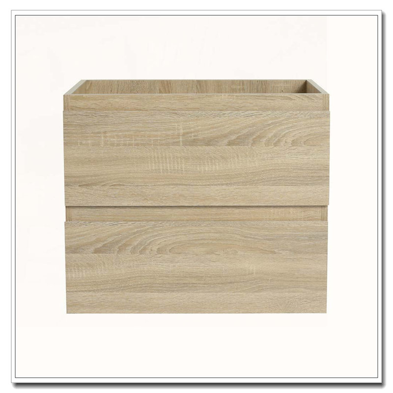 Wall Mounted Bathroom Vanity Main Cabinet Without Sink, Light Oak