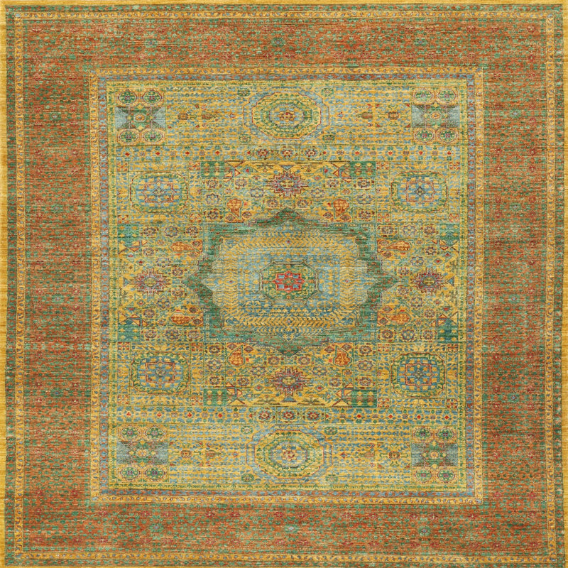 Southwestern Indoor Rug, Round 7'