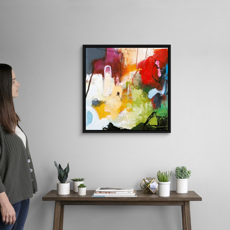 Tango 3 - reproduction d'art, Toile avec cadre noir, H 26 po x l 26 po x P 1,75 po