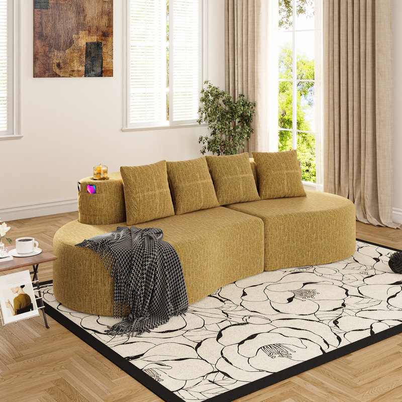 Upholstered 94.49 " Chenille Sectional