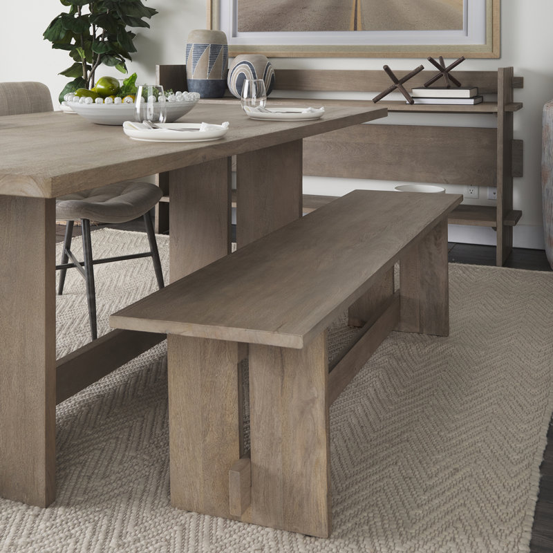 Dalina Solid Wood Bench, Light Brown