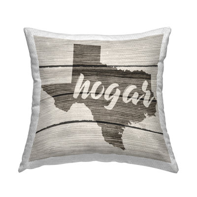 Hogar Estado de Texas Outdoor Printed Pillow by Lil' Rue