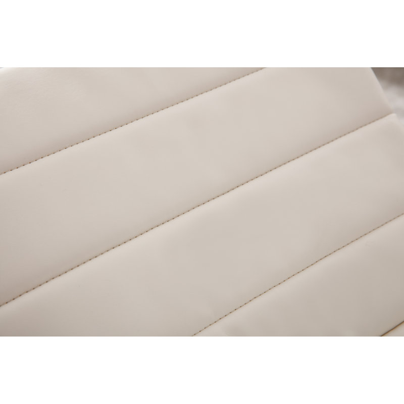 Canapé incurvé en similicuir en polyuréthane, Simili cuir blanc