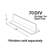 16" W Open Tray for Pegboard or Slatwall, 2-Pack
