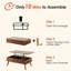 Table basse à plateau relevable avec rangement caché, table centrale moderne facile à assembler pour le salon, le bureau personnel et les espaces de réception-1604424734