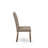 3 Piece Dining Table Set Includes 1 Dinner Table and 2 Dark Khaki Linen Fabric Upholstered Dining Chairs Button Tufted Back with Nail Heads - Mahogany Finish-1811372402-1811372415