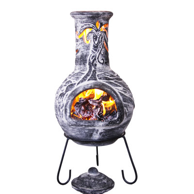 Column Clay Smokeless Chimnea with Lid