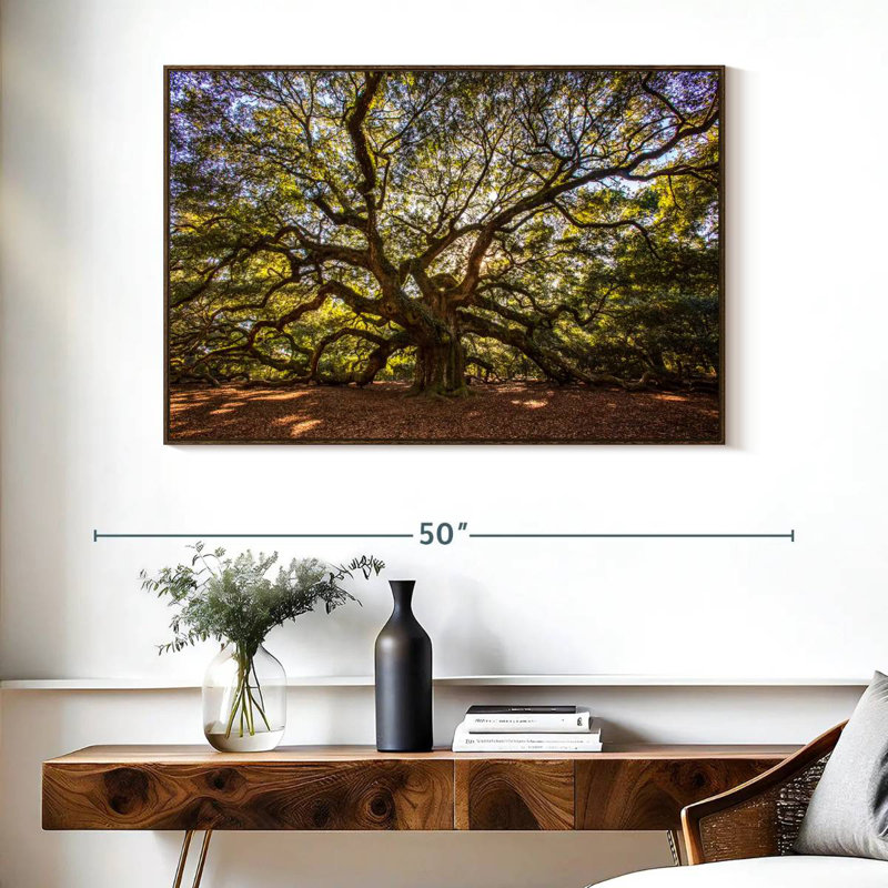 Chêne ange noueux, Cadre flottant noyer, 40 po x 27 po