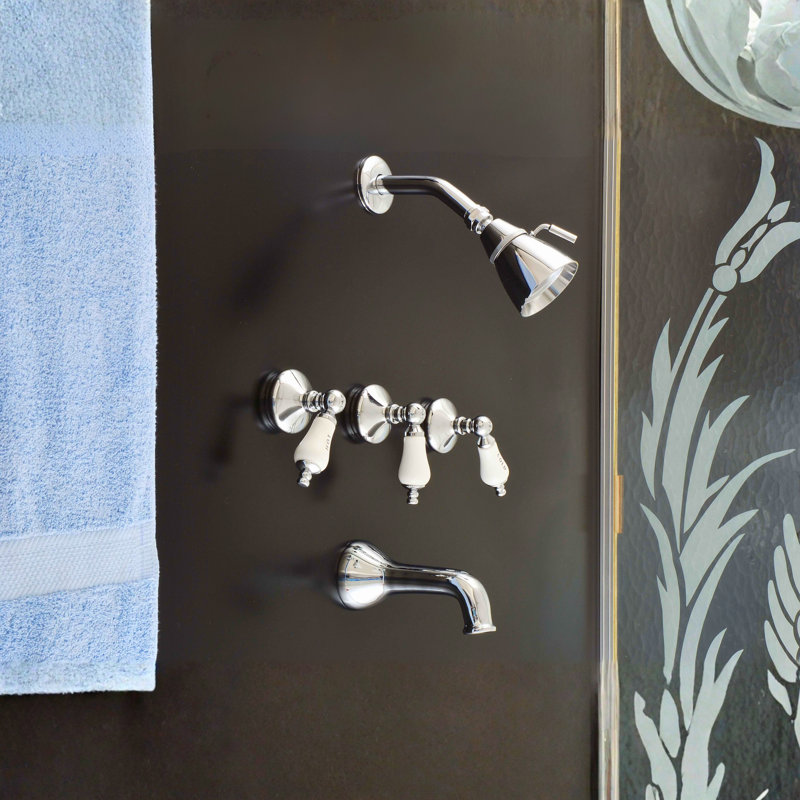 Ensemble de douche et baignoire encastrée Thames, Polished Nickel