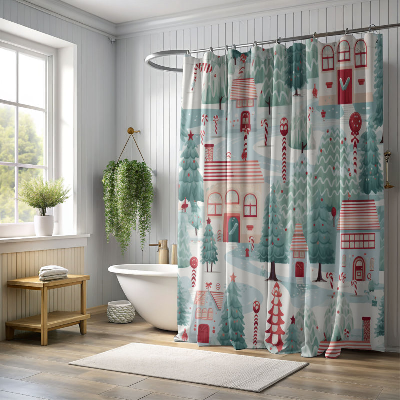 Rideau de douche Candy Track - Premium, H 74 po x l 71 po
