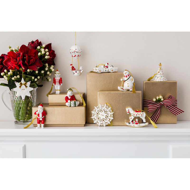 Villeroy & Boch - Ornement Classiques de Noël Cheval à bascule de Noël 2026 Or, Édition Limitée, Décoration de Noël en porcelaine de qualité supérieure