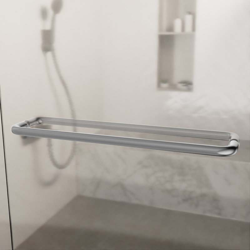 Porte-serviettes de douche tubulaire standard d'un centre à l'autre de 24 pouces Brixwell TB-24BTB-SA sans rondelles Satine