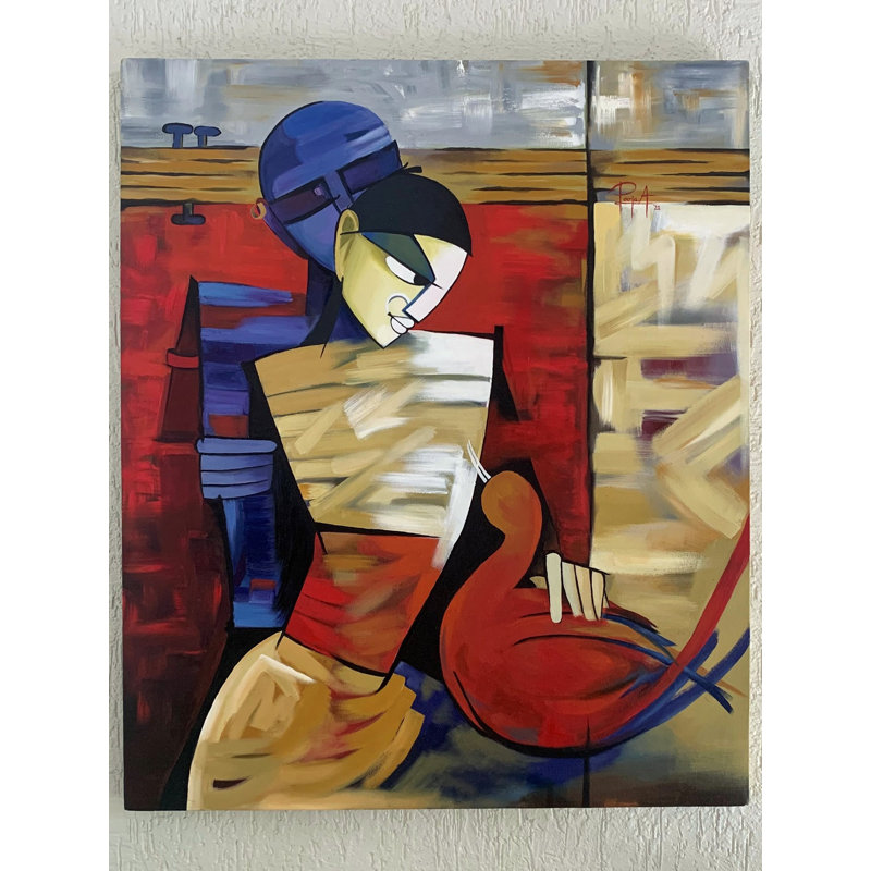 Chaleur | Huile sur toile | Magnifique peinture murale décorative | Par Pooja Agarwal