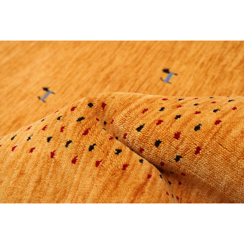 Kashkuli Gabbeh Orange Rug 5'0" x 8'2"