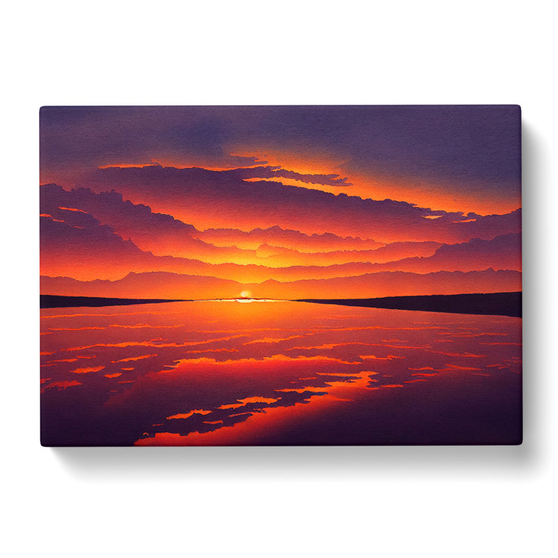 Precious Sunset Seascape - Wrapped Canvas, 35cm H x 50cm W x 3cm D